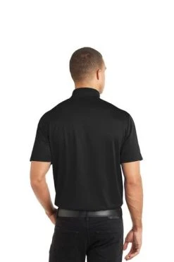 Port Authority Shirts: Men's K569 BLK Black Diamond Jacquard Polo -Work Attire Shop 6589 black 2 k569blackmodelback 337w