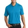 Port Authority Shirts: Men's K569 BW Blue Wake Diamond Jacquard Polo -Work Attire Shop 6589 bluewake 1 k569bluewakemodelfront 1200w