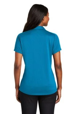 Port Authority Shirts: Women's L569 BW Blue Wake Ladies Diamond Jacquard Polo -Work Attire Shop 6592 bluewake 2 l569bluewakemodelback2 1200w