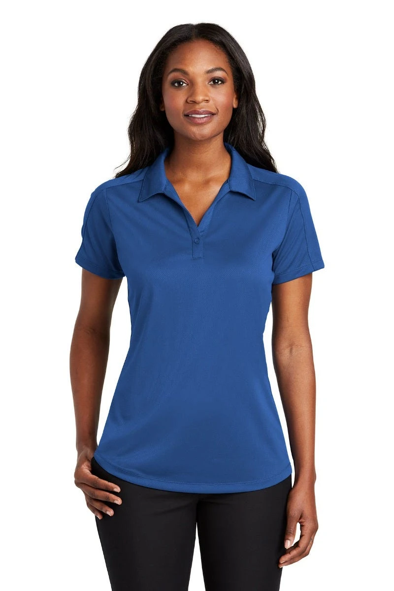 Port Authority Shirts: Women's L569 TB True Blue Ladies Diamond Jacquard Polo 3 Port Authority Shirts: Women's L569 TB True Blue Ladies Diamond Jacquard Polo