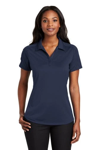Port Authority Shirts: Women's L569 TN True Navy Diamond Jacquard Ladies Polo 3 Port Authority Shirts: Women's L569 TN True Navy Diamond Jacquard Ladies Polo