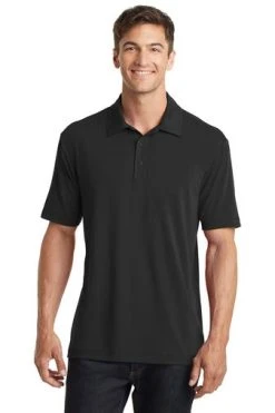 Port Authority Shirts: Men's K568 BLK Black Cotton Touch Performance Polo