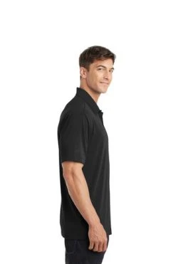 Port Authority Shirts: Men's K568 BLK Black Cotton Touch Performance Polo -Work Attire Shop 6673 black 3 k568blackmodelside 337w