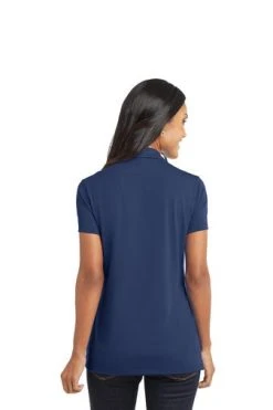 Port Authority Shirts: Women's L568 EB Estate Blue Cotton Touch Performance Polo 9 Port Authority Shirts: Women's L568 EB Estate Blue Cotton Touch Performance Polo -Work Attire Shop 6674 estateblue 2 l568estatebluemodelback 337w