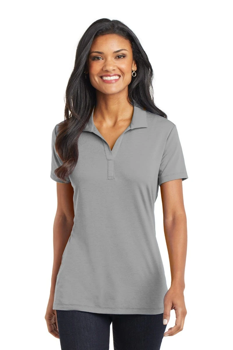 Port Authority Shirts: Women's L568 FG Frost Grey Ladies Cotton Touch Performance Polo 3 Port Authority Shirts: Women's L568 FG Frost Grey Ladies Cotton Touch Performance Polo