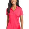 Port Authority Shirts: Women's L568 HC Hot Coral Ladies Cotton Touch Performance Polo -Work Attire Shop 6674 hotcoral 1 l568hotcoralmodelfront 1200w