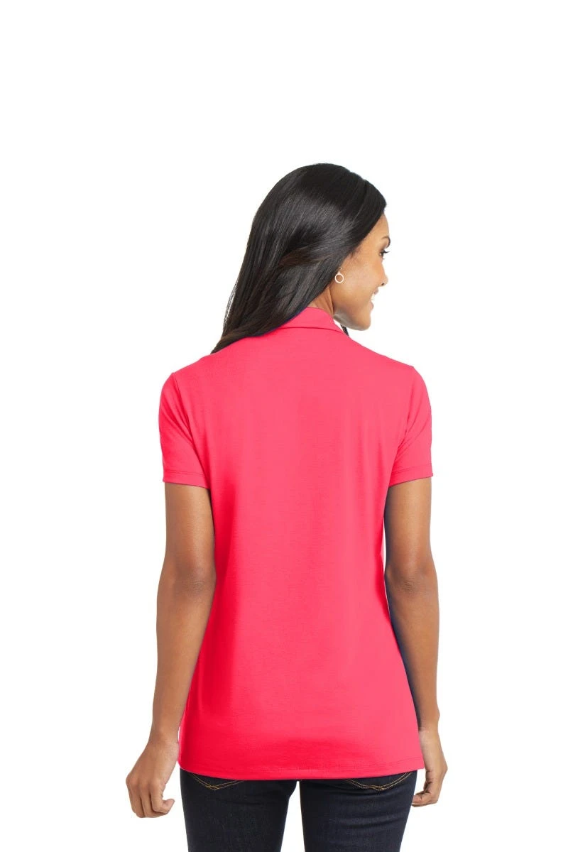 Port Authority Shirts: Women's L568 HC Hot Coral Ladies Cotton Touch Performance Polo 5 Port Authority Shirts: Women's L568 HC Hot Coral Ladies Cotton Touch Performance Polo - Image 3