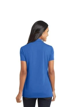 Port Authority Shirts: Women's L568 SB Strong Blue Ladies Cotton Touch Performance Polo -Work Attire Shop 6674 strongblue 2 l568strongbluemodelback 1200w