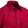 Wrangler Shirts: Men's Wine 75740 WN Sport Western Dobby Stripe Long Sleeve Shirt 2 Wrangler Shirts: Men's Wine 75740 WN Sport Western Dobby Stripe Long Sleeve Shirt -Work Attire Shop 75740wn 2