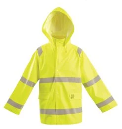 OccuNomix Jacket: Men's LUX TJR Yellow High Visibility Rain Jacket