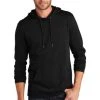 District Sweatshirts: Men's DT571 BLK Black Featherweight French Terry Hoodie -Work Attire Shop 9747 black 1 dt571blackmodelfront 337w