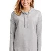 District Sweatshirts: Women's DT671 LHG Light Heather Grey Featherweight French Terry Hoodie 2 District Sweatshirts: Women's DT671 LHG Light Heather Grey Featherweight French Terry Hoodie -Work Attire Shop 9748 lighththrgry 1 dt671lighththrgrymodelfront 1200w