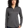 Port Authority Shirts: Women's LK584 SGBK Steel Grey Black Silk Touch Performance 1/4-Zip Shirt 2 Port Authority Shirts: Women's LK584 SGBK Steel Grey Black Silk Touch Performance 1/4-Zip Shirt -Work Attire Shop 9772 steelgreyblk 1 lk584steelgreyblkmodelfront 337w