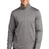 Port Authority Sweatshirts: Men's F248 GGH Gusty Grey Heather Diamond 1/4 Zip Pull Over -Work Attire Shop 9820 gustygreyhth 1 f248gustygreyhthmodelfront 337w