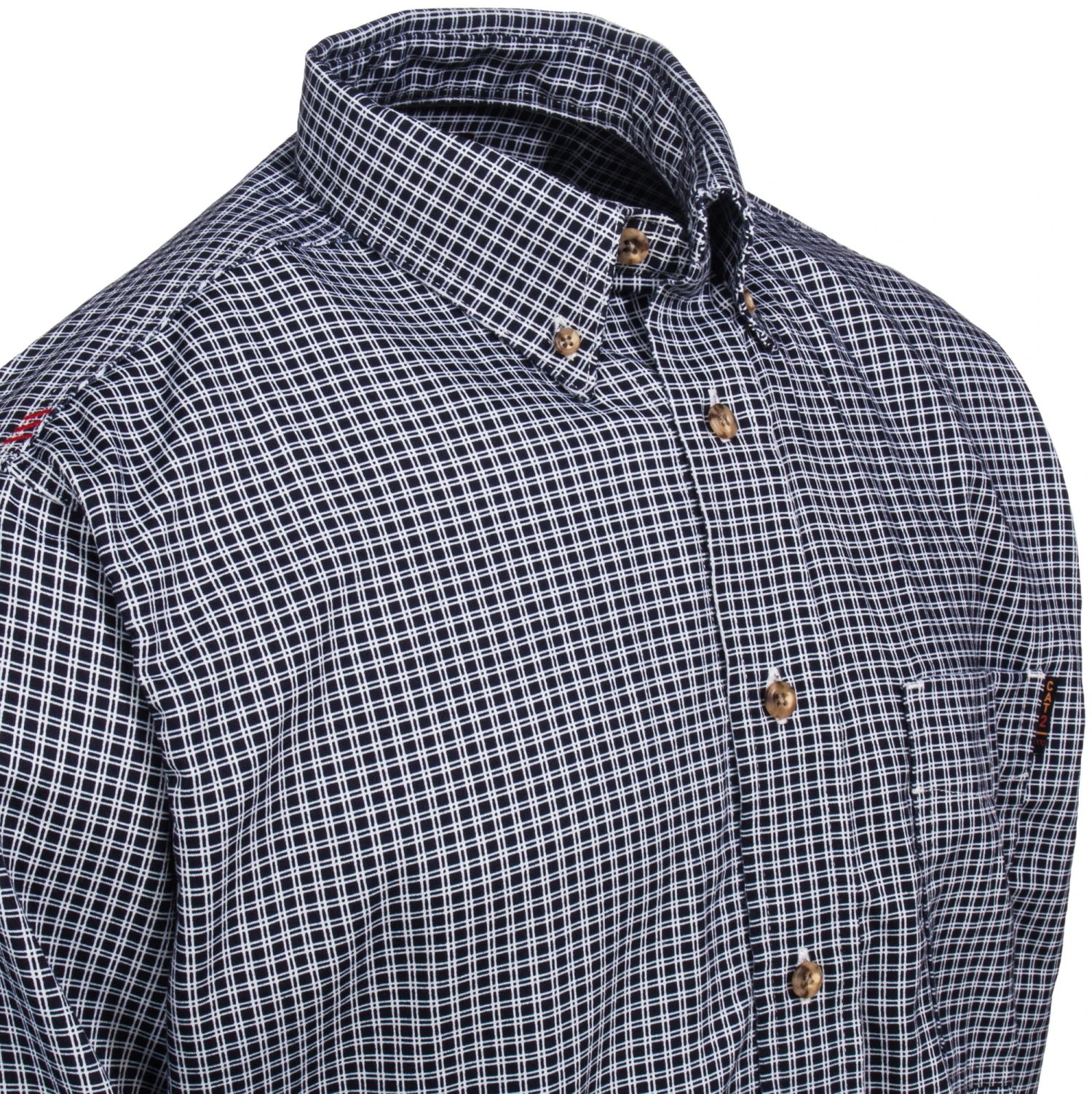 Ariat FR Work Shirts: Flame-Resistant CAT 2 Men's 10013513 Blue Plaid Twill Work Shirt 3 Ariat FR Work Shirts: Flame-Resistant CAT 2 Men's 10013513 Blue Plaid Twill Work Shirt