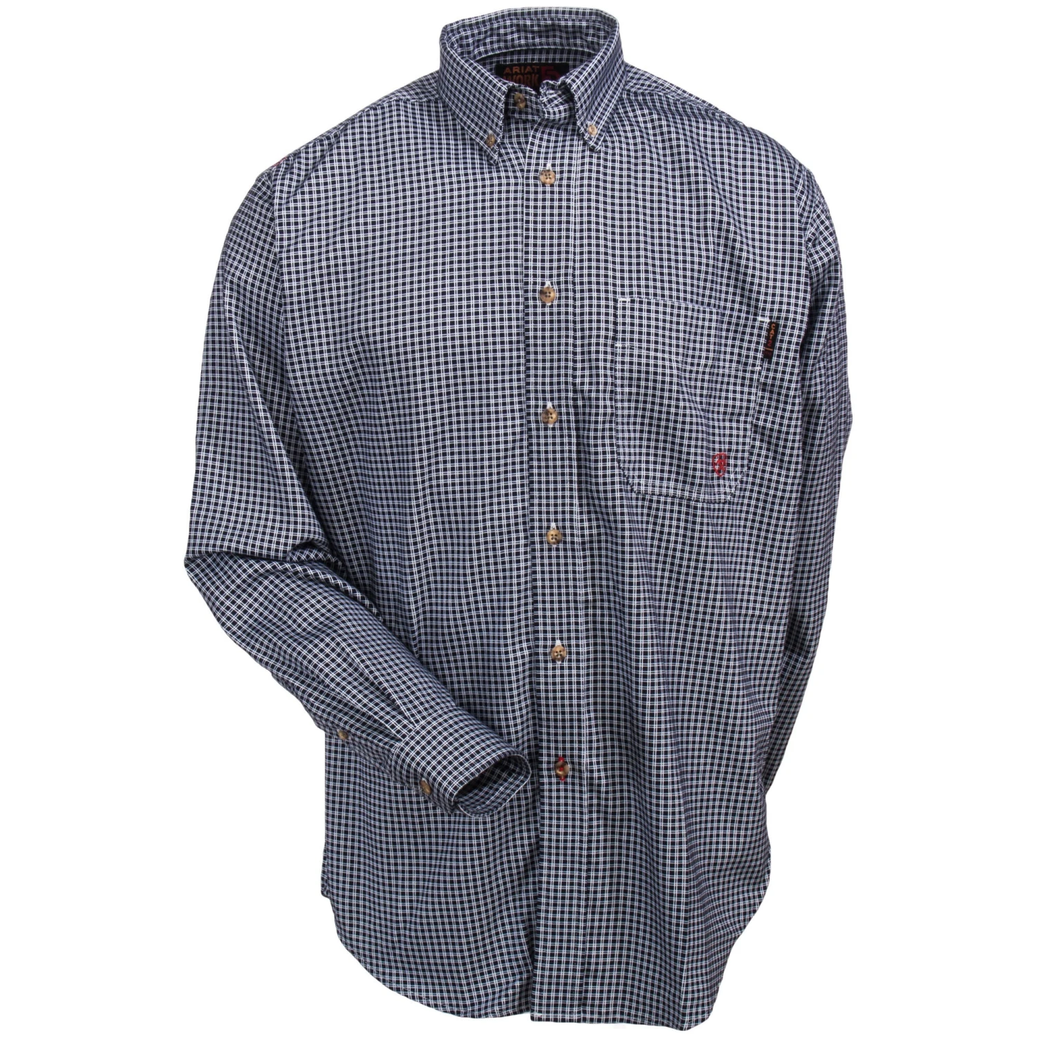 Ariat FR Work Shirts: Flame-Resistant CAT 2 Men's 10013513 Blue Plaid Twill Work Shirt 4 Ariat FR Work Shirts: Flame-Resistant CAT 2 Men's 10013513 Blue Plaid Twill Work Shirt - Image 2