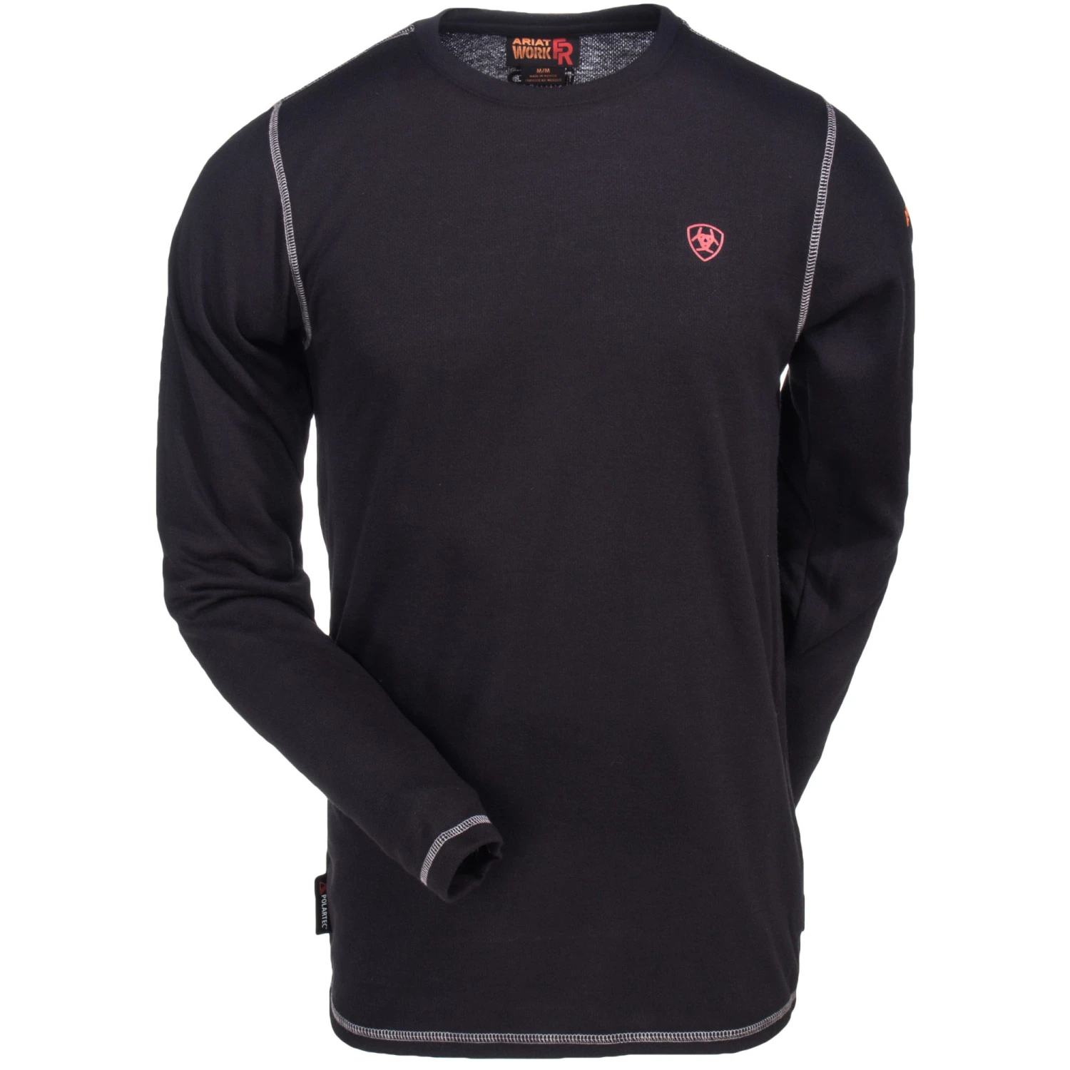 Ariat Work FR Shirts: Men's Polartec FR 10014892 Black Baselayer Shirt 4 Ariat Work FR Shirts: Men's Polartec FR 10014892 Black Baselayer Shirt - Image 2