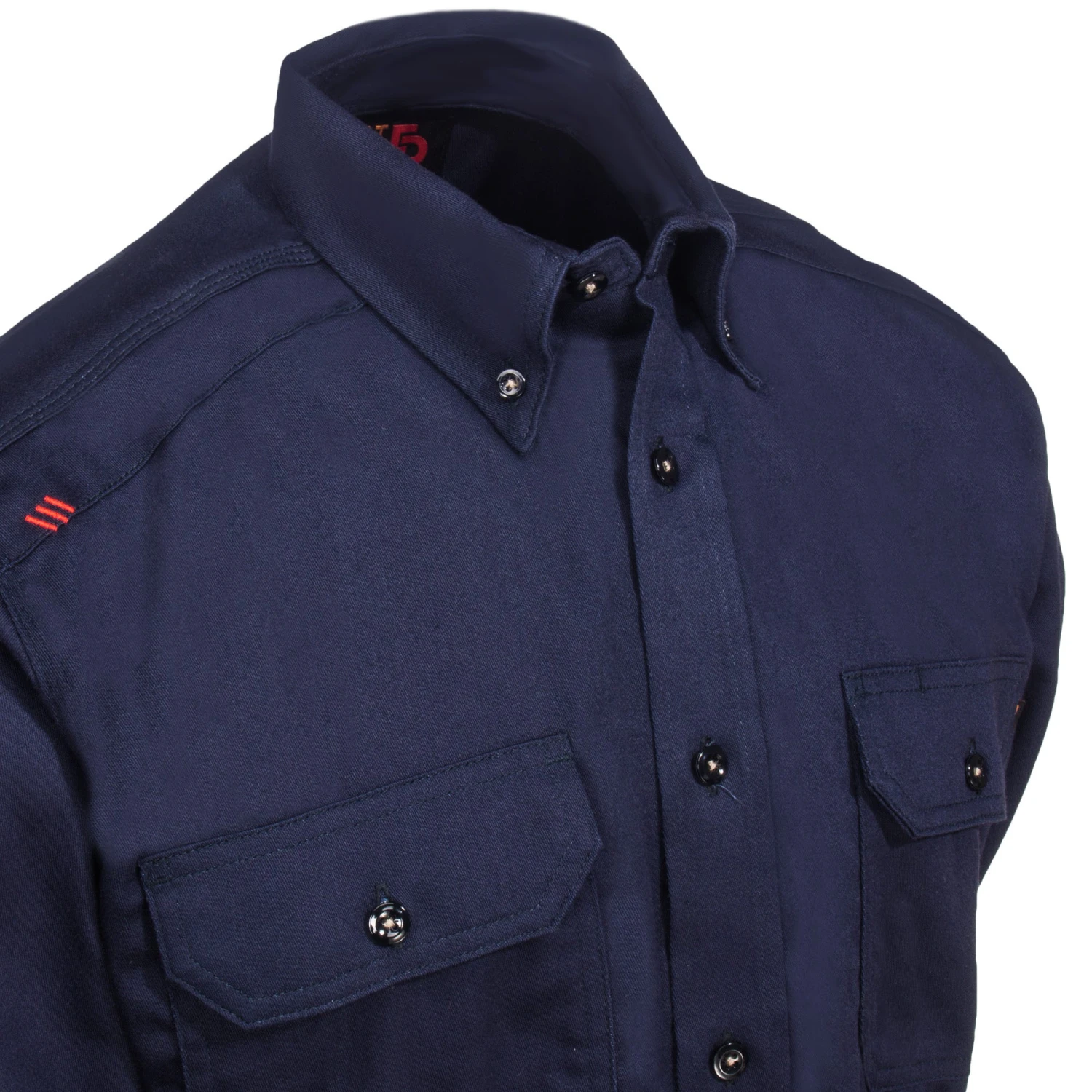 Ariat Work FR Shirts: 10018816 Solid Navy FR Long-Sleeve Men's Button-Down Work Shirt 3 Ariat Work FR Shirts: 10018816 Solid Navy FR Long-Sleeve Men's Button-Down Work Shirt