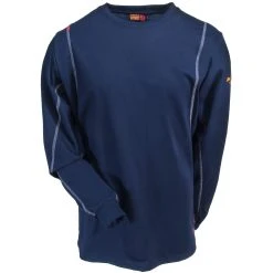 Ariat Work FR Shirts: FR AC Moisture Wicking 10019007 Men's Navy Shirt -Work Attire Shop ariat 10019007 f 01