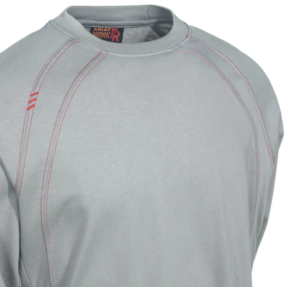 Ariat Shirts: Men's 10012258 Flame-Resistant Long-Sleeve Silver Fox Crew Shirt 4 Ariat Shirts: Men's 10012258 Flame-Resistant Long-Sleeve Silver Fox Crew Shirt - Image 2