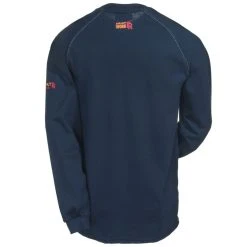 Ariat Shirts: Men's 10013518 Navy Flame-Resistant Long-Sleeve Henley Shirt -Work Attire Shop ariat fr 10013518 b 01