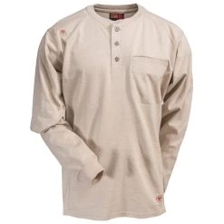 Ariat Work FR Shirts: FR Air Cotton Men's 10022598 Sand Heather Henley 11 Ariat Work FR Shirts: FR Air Cotton Men's 10022598 Sand Heather Henley -Work Attire Shop ariat 10022598 1