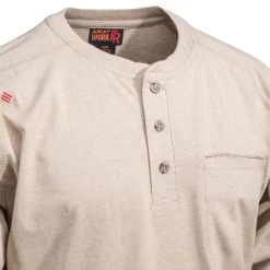 Ariat Work FR Shirts: FR Air Cotton Men's 10022598 Sand Heather Henley 9 Ariat Work FR Shirts: FR Air Cotton Men's 10022598 Sand Heather Henley -Work Attire Shop ariat 10022598 2