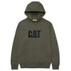 Caterpillar Sweatshirts: Men's W10646 13037 Army Moss Heather Trademark Hooded Sweatshirt -Work Attire Shop armymossheatheredit