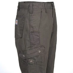 Carhartt Pants: Men's B342 DFE Brown Ripstop Cotton Work Pants -Work Attire Shop b342dfe carharttr 01 1