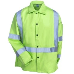 Black Stallion Jackets: Men's JF1012 LM Hi Vis Lime Green FR Welding TruGuard 200 Jacket -Work Attire Shop black stallion jf1012 lm f 01