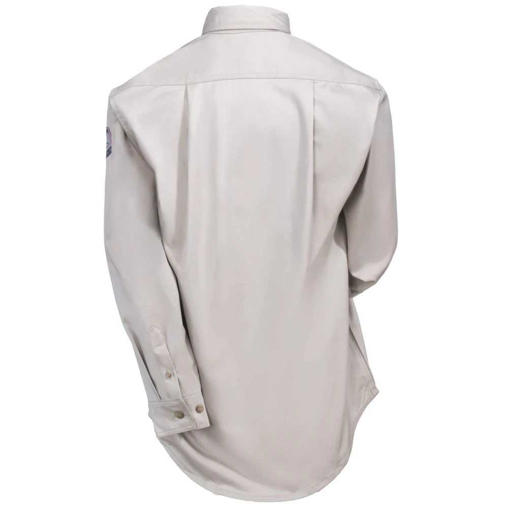 Black Stallion Shirts: Men's WF2110 ST Flame-Resistant TruGuard 300 FR Khaki Long-Sleeve Button-Down Shirt 3 Black Stallion Shirts: Men's WF2110 ST Flame-Resistant TruGuard 300 FR Khaki Long-Sleeve Button-Down Shirt