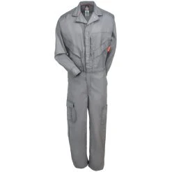 Bulwark Coveralls: Men's QC10 GY IQ Series Endurance FR Grey Premium Coveralls -Work Attire Shop bulwark qc10gy f 01