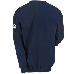 Bulwark Sweatshirts: Men's SEC2 NV Flame-Resistant Navy Blue Crewneck 7 Bulwark Sweatshirts: Men's SEC2 NV Flame-Resistant Navy Blue Crewneck -Work Attire Shop bulwark sec2nv b 01