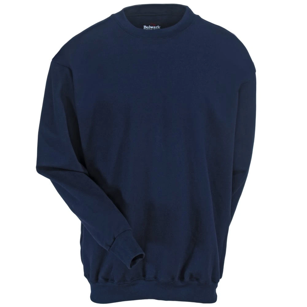 Bulwark Sweatshirts: Men's SEC2 NV Flame-Resistant Navy Blue Crewneck 4 Bulwark Sweatshirts: Men's SEC2 NV Flame-Resistant Navy Blue Crewneck - Image 2