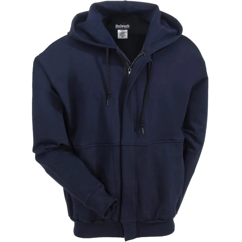Bulwark Sweatshirts: Men's SEH4 NV Navy Flame-Resistant Hooded Zip-Up Sweatshirt 6 Bulwark Sweatshirts: Men's SEH4 NV Navy Flame-Resistant Hooded Zip-Up Sweatshirt - Image 4