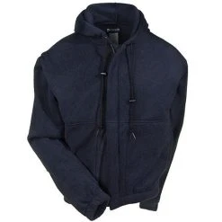 Bulwark Sweatshirts: Men's Blue SMH6 NV Flame-Resistant Hooded Sweatshirt -Work Attire Shop bulwark smh6 nv f 01