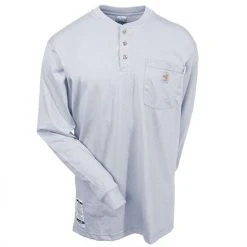 Carhartt Force Shirts: Men's Grey Force 100237 051 FR Cotton Henley Work Shirt 7 Carhartt Force Shirts: Men's Grey Force 100237 051 FR Cotton Henley Work Shirt -Work Attire Shop carhartt 100237 051 f 01