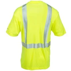Carhartt Force Shirts: Men's 100495 323 Lime High Visibility Force Work Shirt -Work Attire Shop carhartt 100495323 b 01