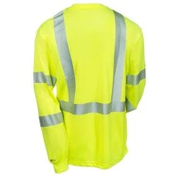 Carhartt Force Shirts: Men's Lime 100496 323 Hi Vis Class 3 Force Long Sleeve Shirt -Work Attire Shop carhartt 100496323 b 01