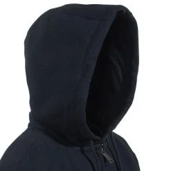 Carhartt Sweatshirts: Men's Black 100614 001 Zip Front Rain Defender Hooded Sweatshirt -Work Attire Shop carhartt 100614 001 bk h 01