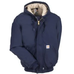 Carhartt Jackets: Men's 101621 410 FR Duck Navy Blue Jacket -Work Attire Shop carhartt 101621 410 f 01