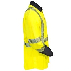 Carhartt Shirts: Force Hybrid FR High Vis 102843 323 Button Down Shirt -Work Attire Shop carhartt 102843323 r 01
