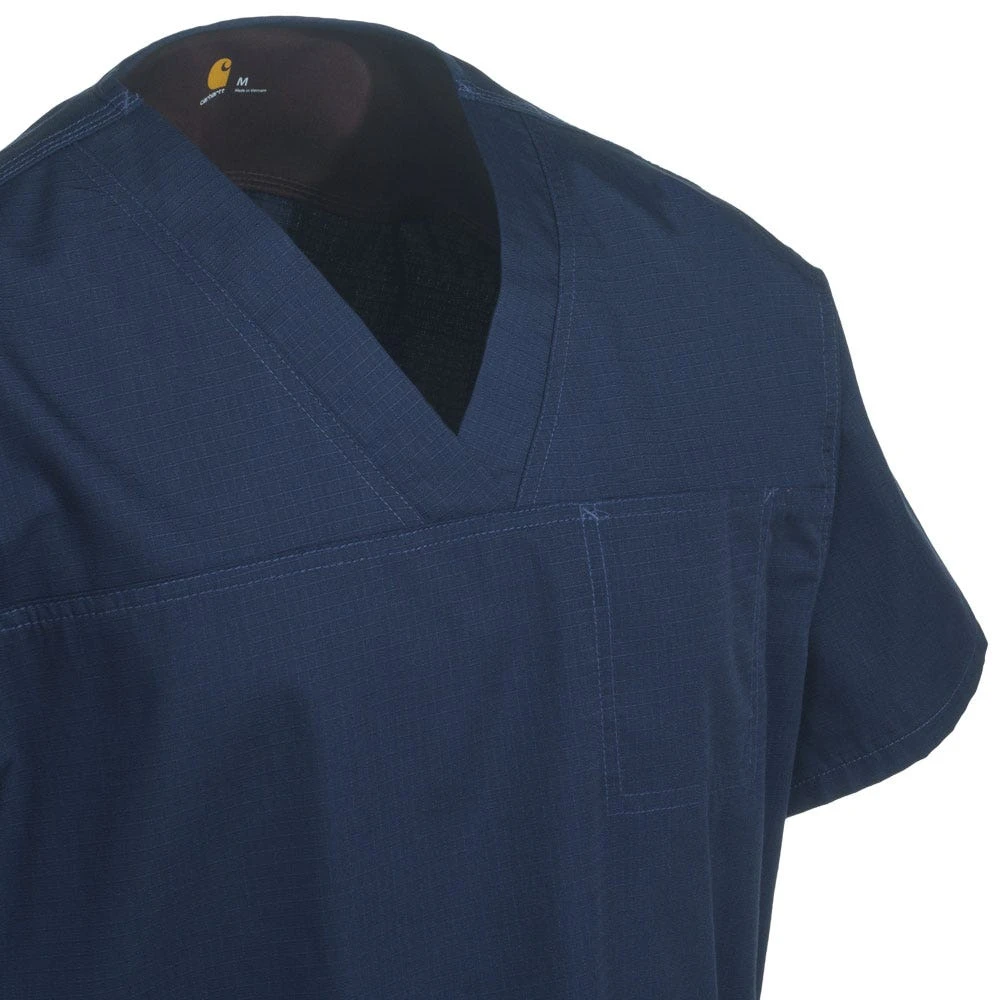 Carhartt Scrubs: Men's C15208 NVY Navy Blue Multi-Pocket Scrub Top 4 Carhartt Scrubs: Men's C15208 NVY Navy Blue Multi-Pocket Scrub Top - Image 2