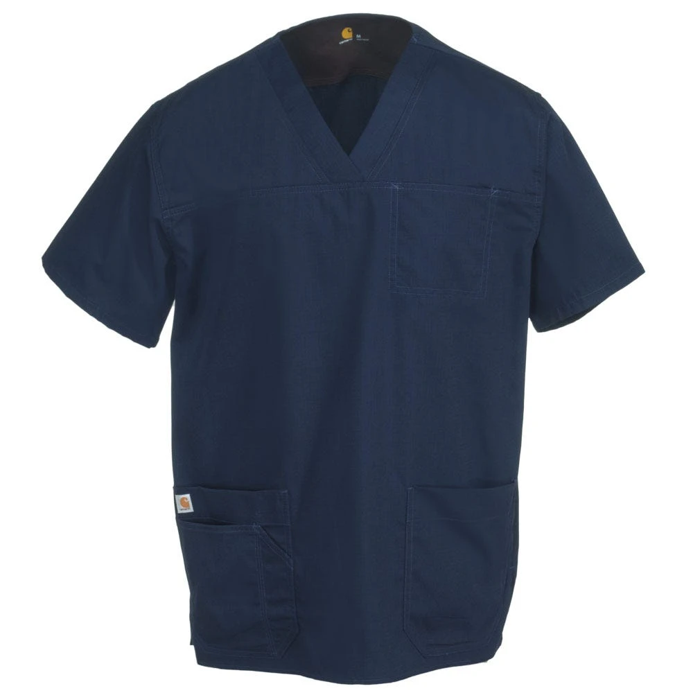 Carhartt Scrubs: Men's C15208 NVY Navy Blue Multi-Pocket Scrub Top 5 Carhartt Scrubs: Men's C15208 NVY Navy Blue Multi-Pocket Scrub Top - Image 3