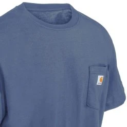 Carhartt Shirts: Men's K87 BLS Bluestone Heavyweight Short Sleeve Pocket Loose Fit T Shirt