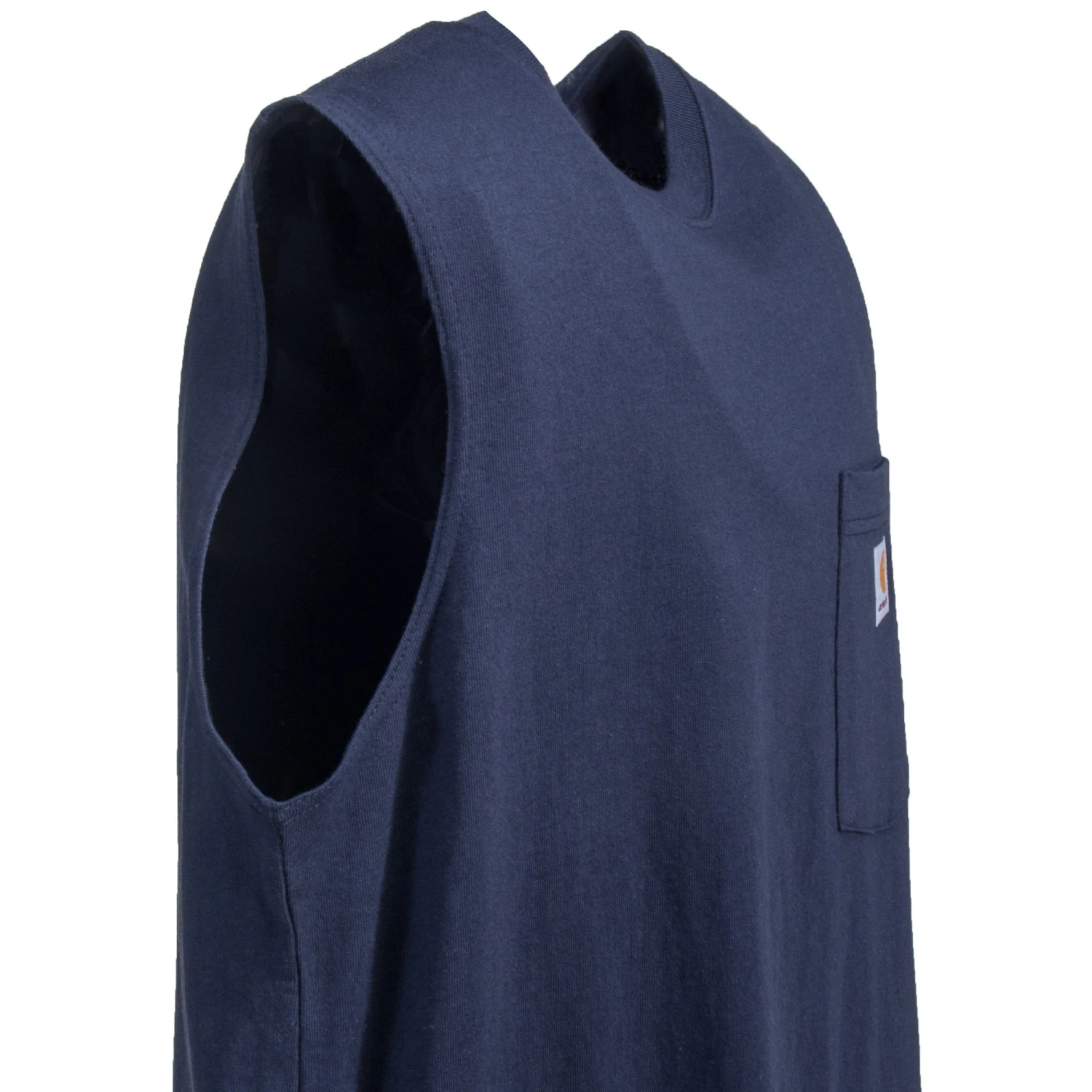 Carhartt Shirts: Men's Navy 100374 412 Workwear Pocket Sleeveless T-Shirt 3 Carhartt Shirts: Men's Navy 100374 412 Workwear Pocket Sleeveless T-Shirt