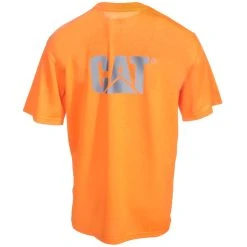 CAT Apparel Shirts: Men's 1510499 607 Hi Vis Orange Trademark Shirt