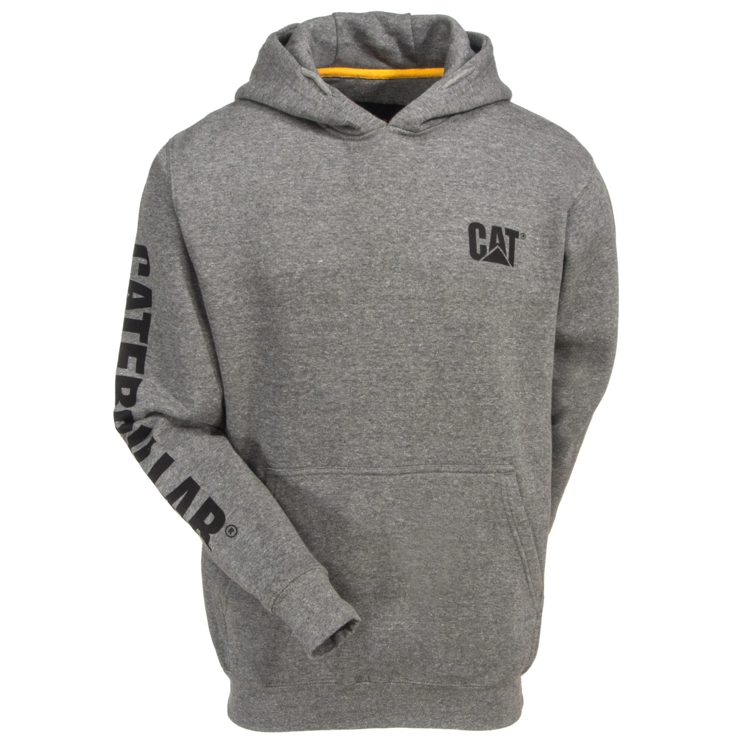 CAT Apparel Sweatshirts: Men's 1910709 004 Grey Hooded Trademark Banner Sweatshirt 5 CAT Apparel Sweatshirts: Men's 1910709 004 Grey Hooded Trademark Banner Sweatshirt - Image 3