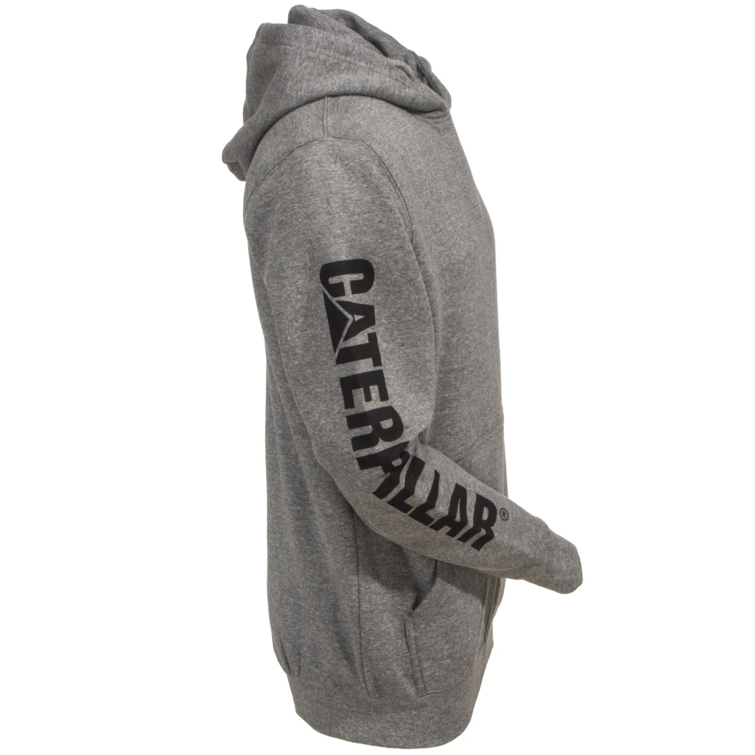 CAT Apparel Sweatshirts: Men's 1910709 004 Grey Hooded Trademark Banner Sweatshirt 7 CAT Apparel Sweatshirts: Men's 1910709 004 Grey Hooded Trademark Banner Sweatshirt - Image 5