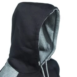 CAT Apparel Sweatshirts: Men's 1910802 016 Black Logo Panel Hooded Sweatshirt -Work Attire Shop cat 1910802 016 h 01